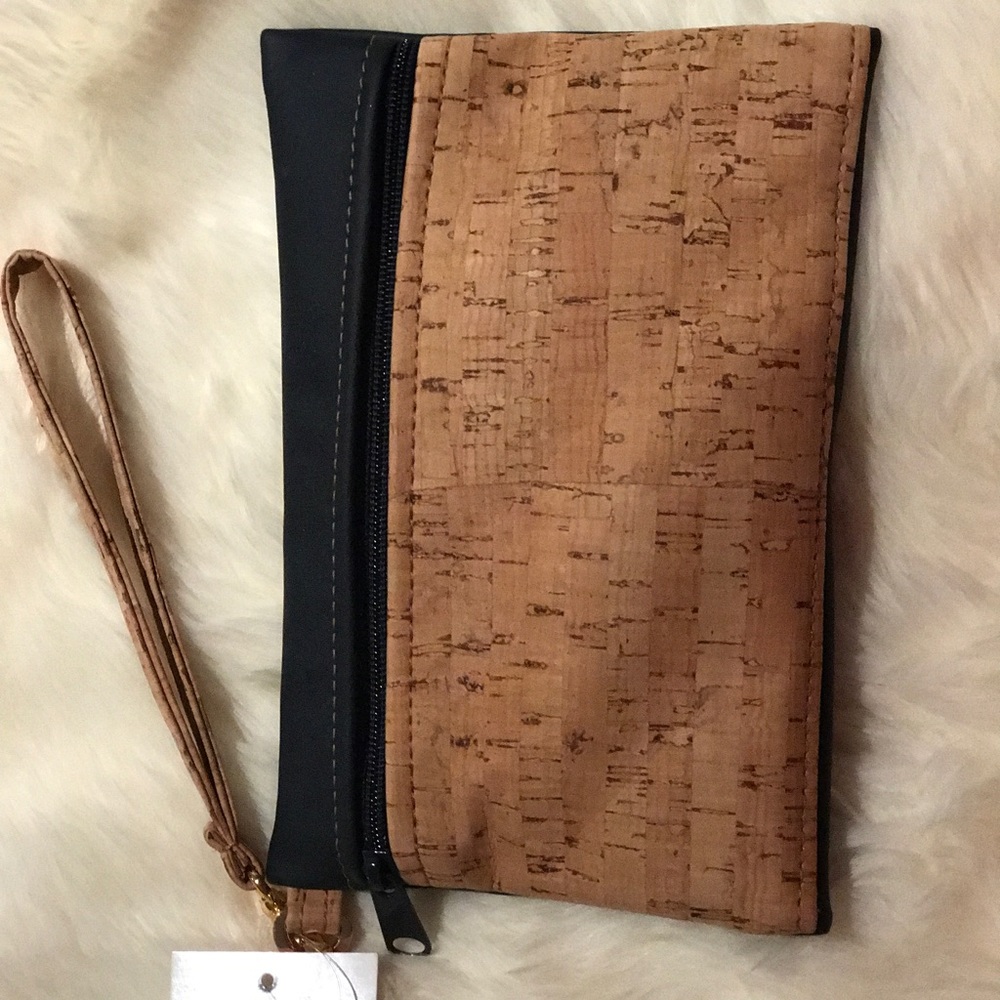 Natalie Therese cork wristlet